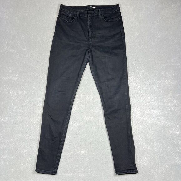 Hudson Jeans Barbara High-Rise Super Skinny Ankle Jeans- Adored- Black Size 32 - Picture 1 of 12